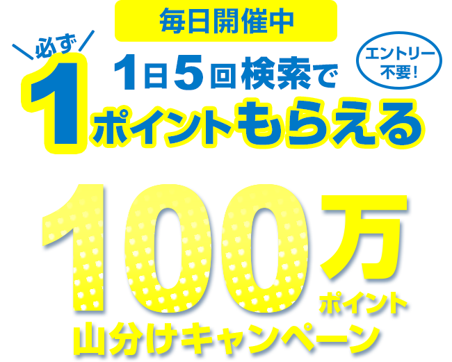 楽天ウェブ検索｜100万ポイント山分けキャンペーン