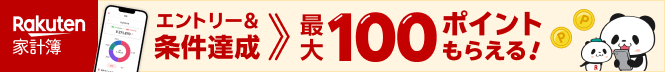 【楽天家計簿】エントリー＆条件達成で最大100ポイントもらえる！